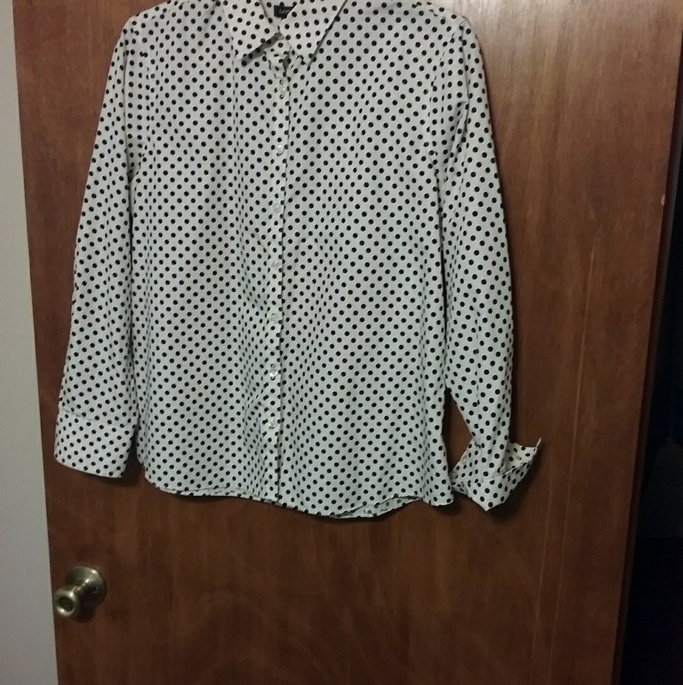 Land's End poke a dot shirt